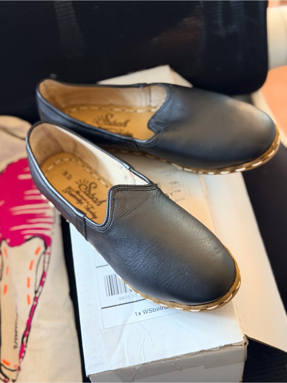 Sabah Black Loafers Size 6.5 NIB